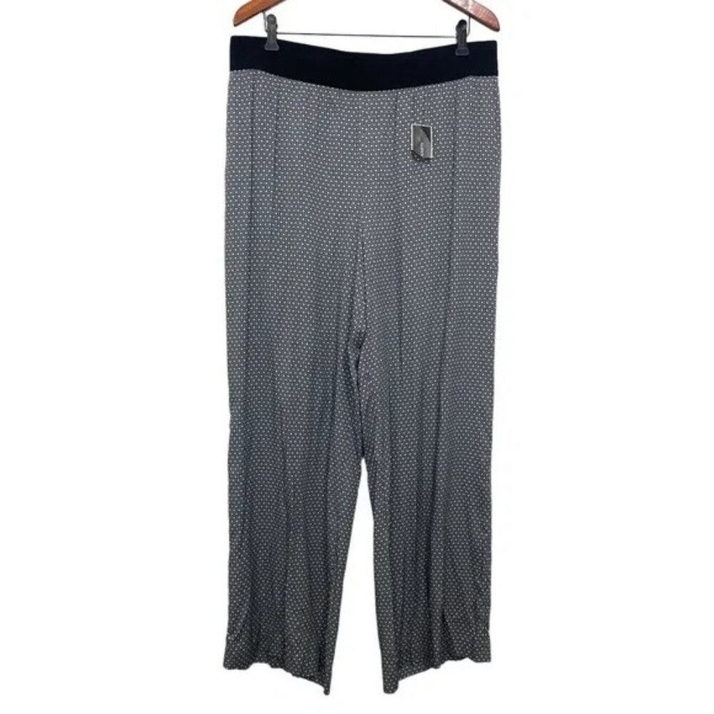 Alfani Women's Black and White Patterned WIDE LEG Pants NWT Size 14